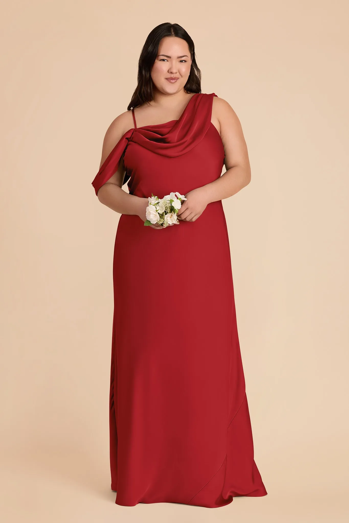 Freya Matte Satin Dress - Ruby Red sold by Birdy Grey product image thumbnail 2