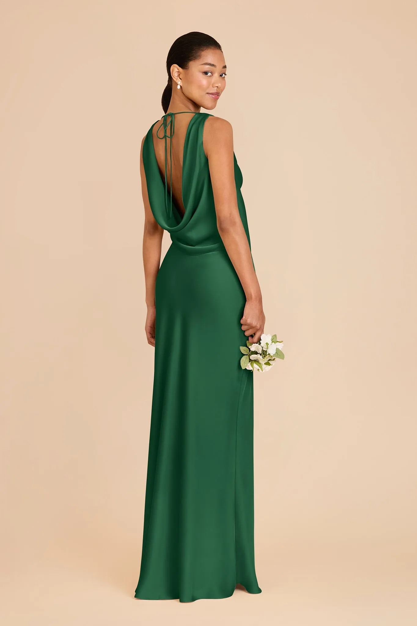 Bonnie Matte Satin Dress - Forest Green sold by Birdy Grey product image thumbnail 4