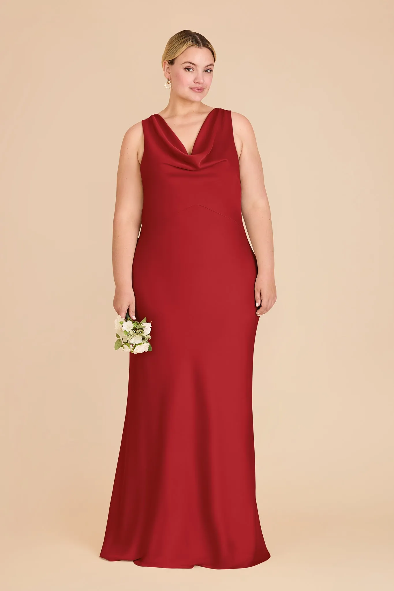Bonnie Matte Satin Dress - Ruby Red sold by Birdy Grey product image thumbnail 2
