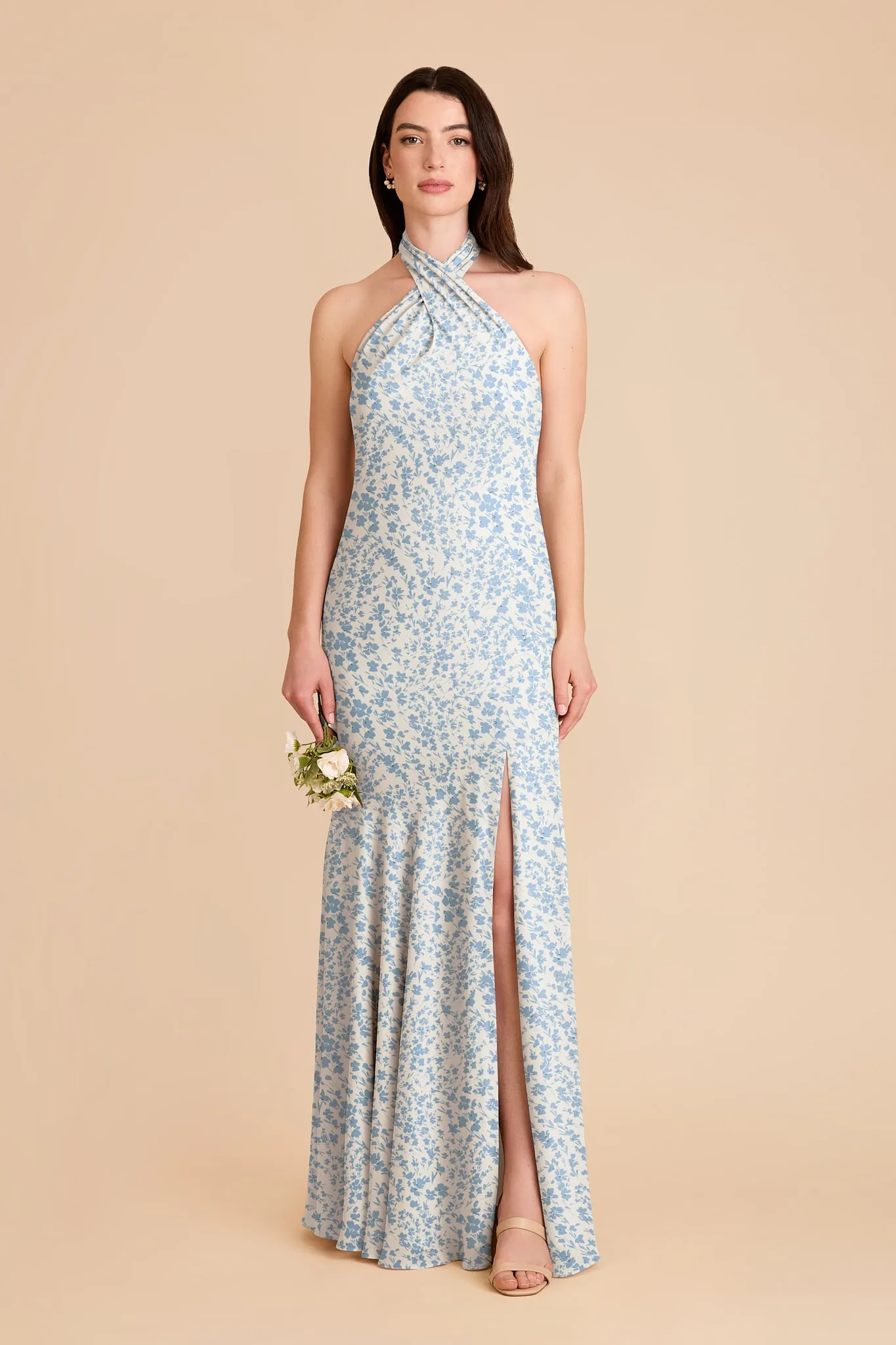 Stephanie Chiffon Dress - Blue Dreamy Ditsy sold by Birdy Grey