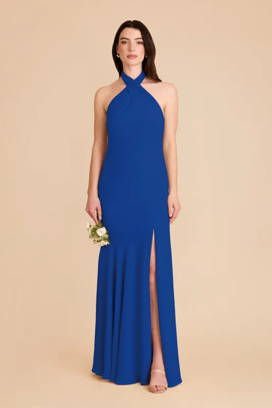 Stephanie Chiffon Dress - Cobalt Blue sold by Birdy Grey