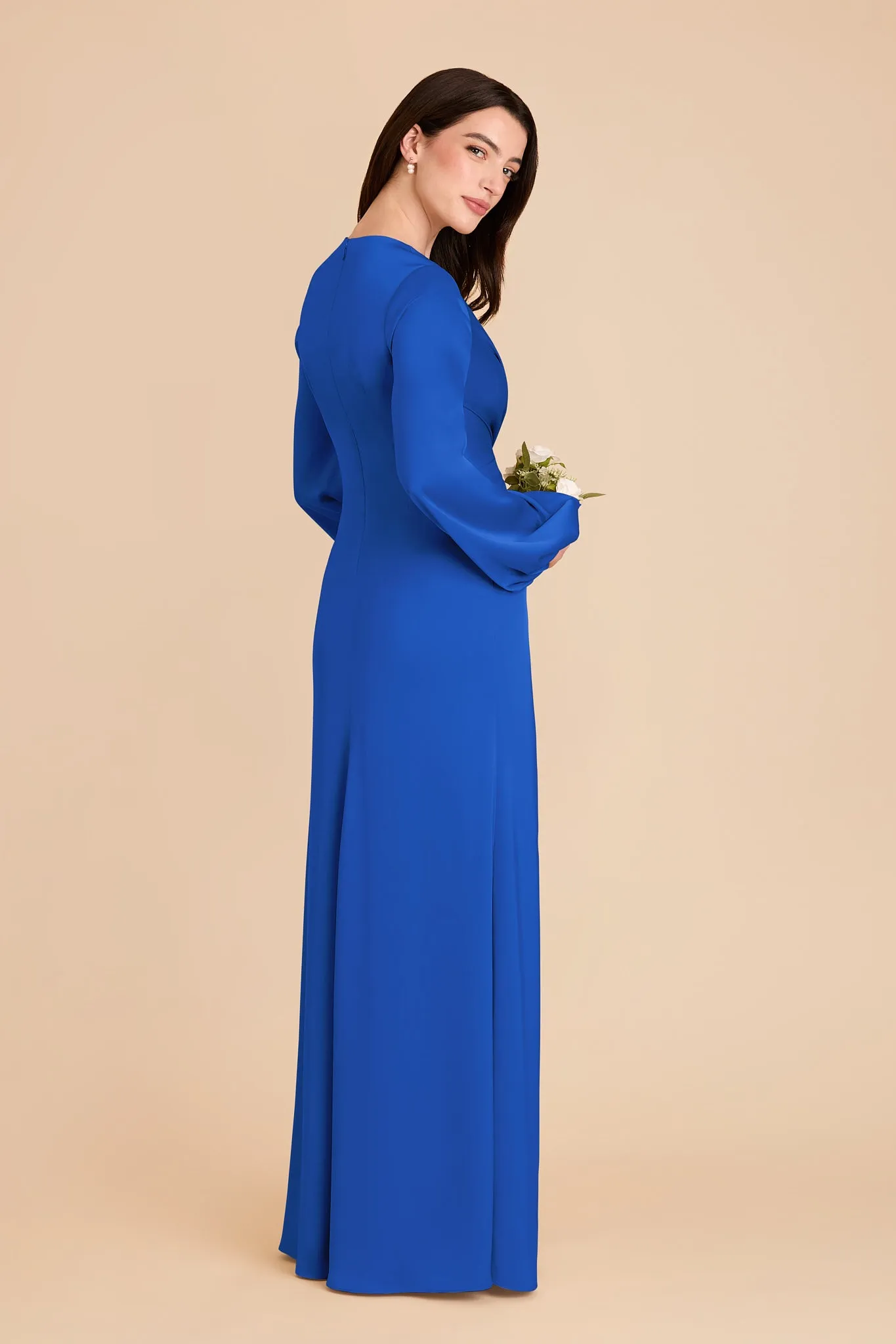 Juniper Matte Satin Dress - Cobalt Blue sold by Birdy Grey product image thumbnail 4