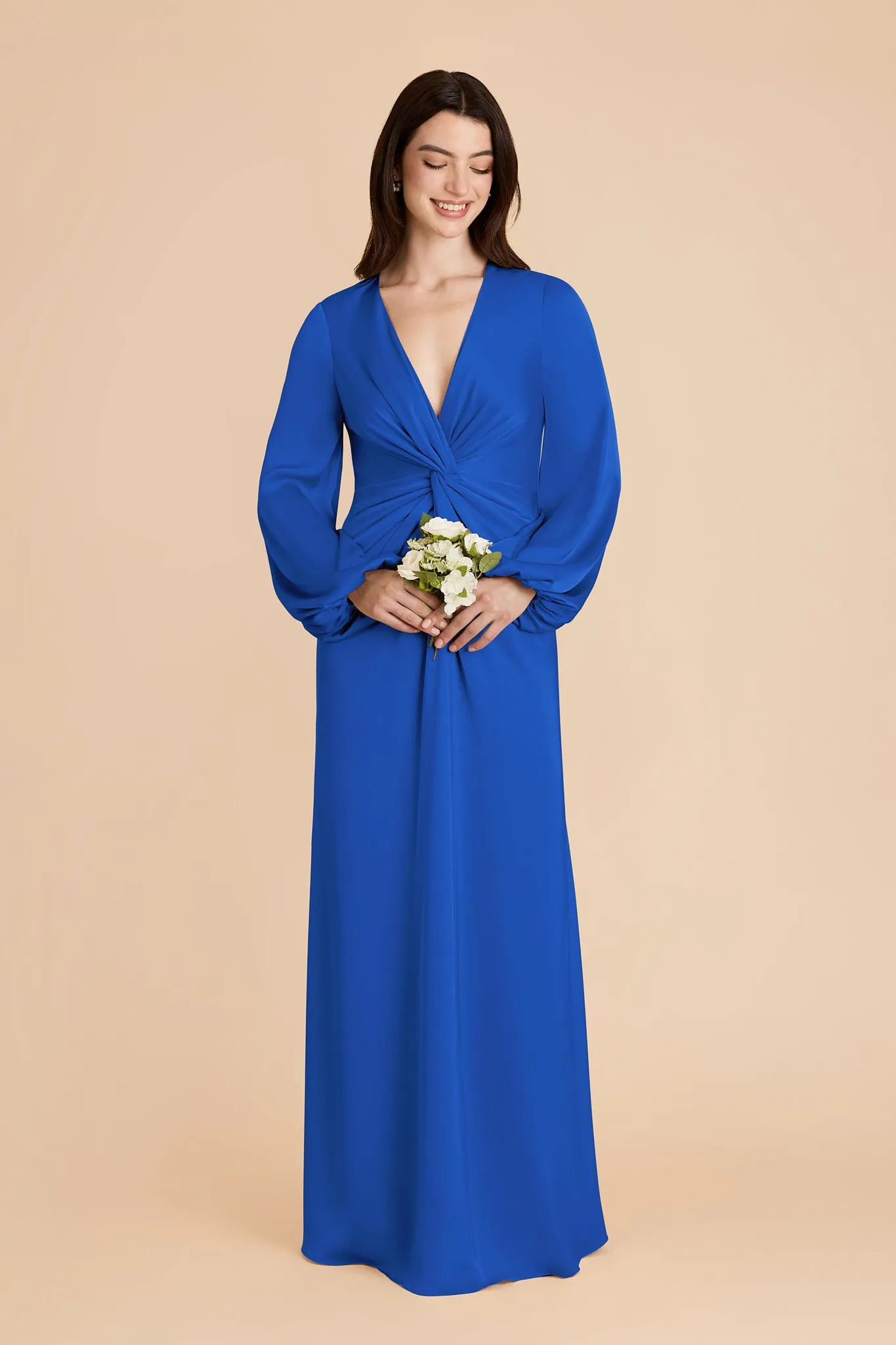 Juniper Matte Satin Dress - Cobalt Blue sold by Birdy Grey product image thumbnail 3