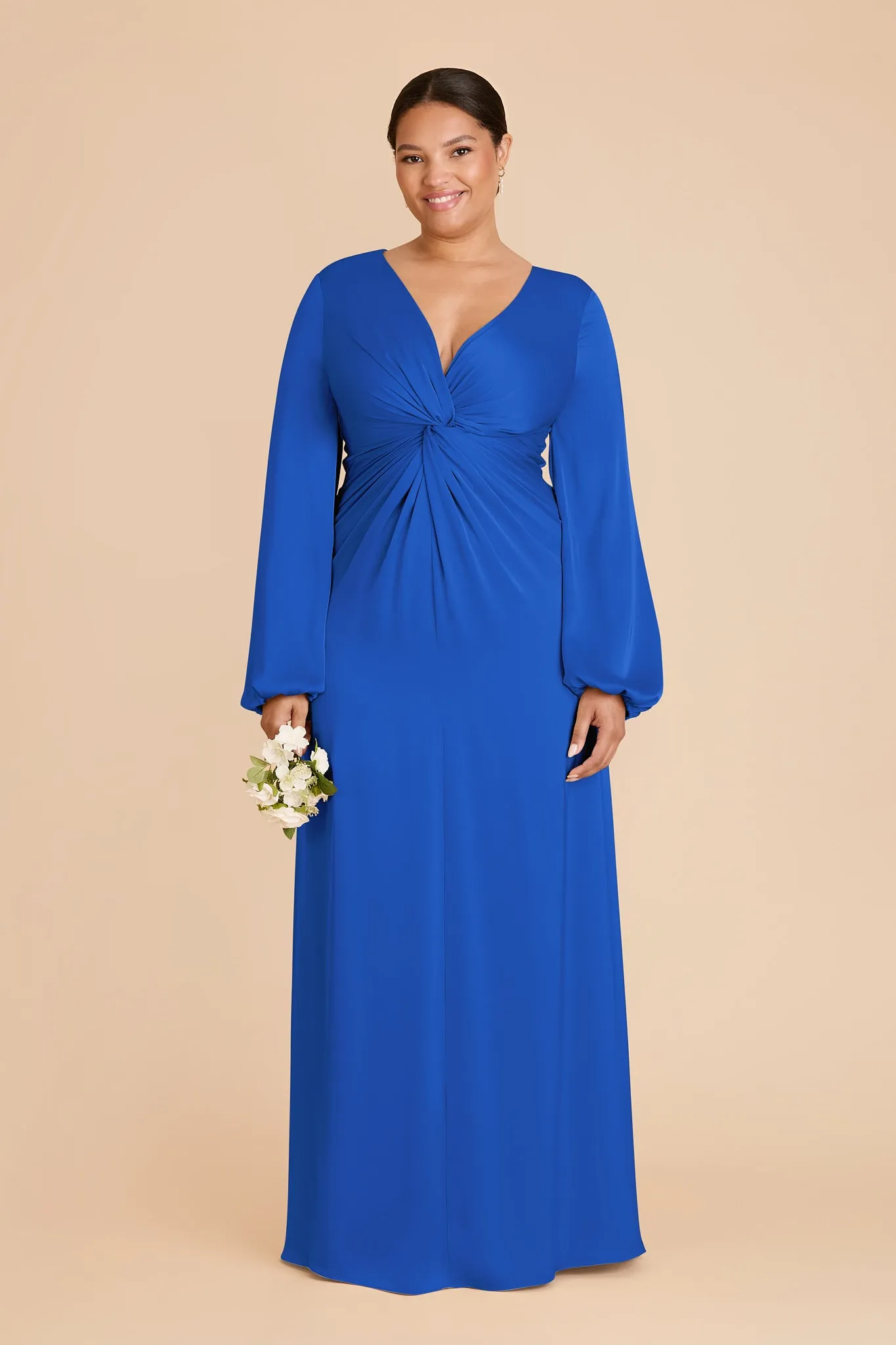 Juniper Matte Satin Dress - Cobalt Blue sold by Birdy Grey product image thumbnail 2