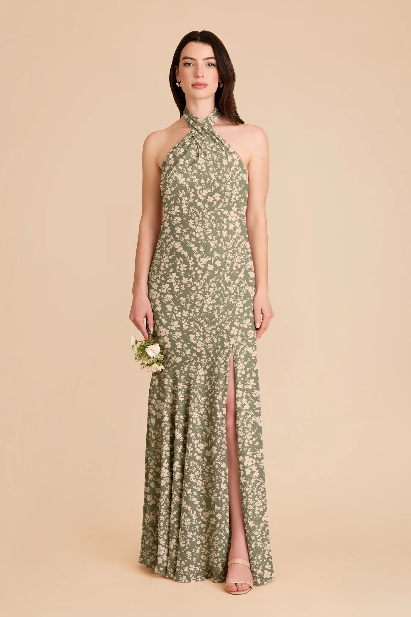 Stephanie Chiffon Dress - Thyme Dreamy Floral sold by Birdy Grey