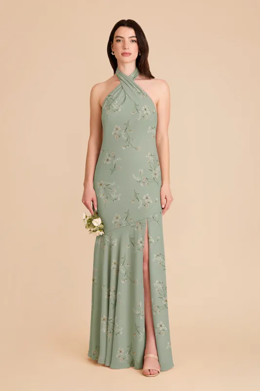 Stephanie Chiffon Dress - Sage Le Fleur sold by Birdy Grey