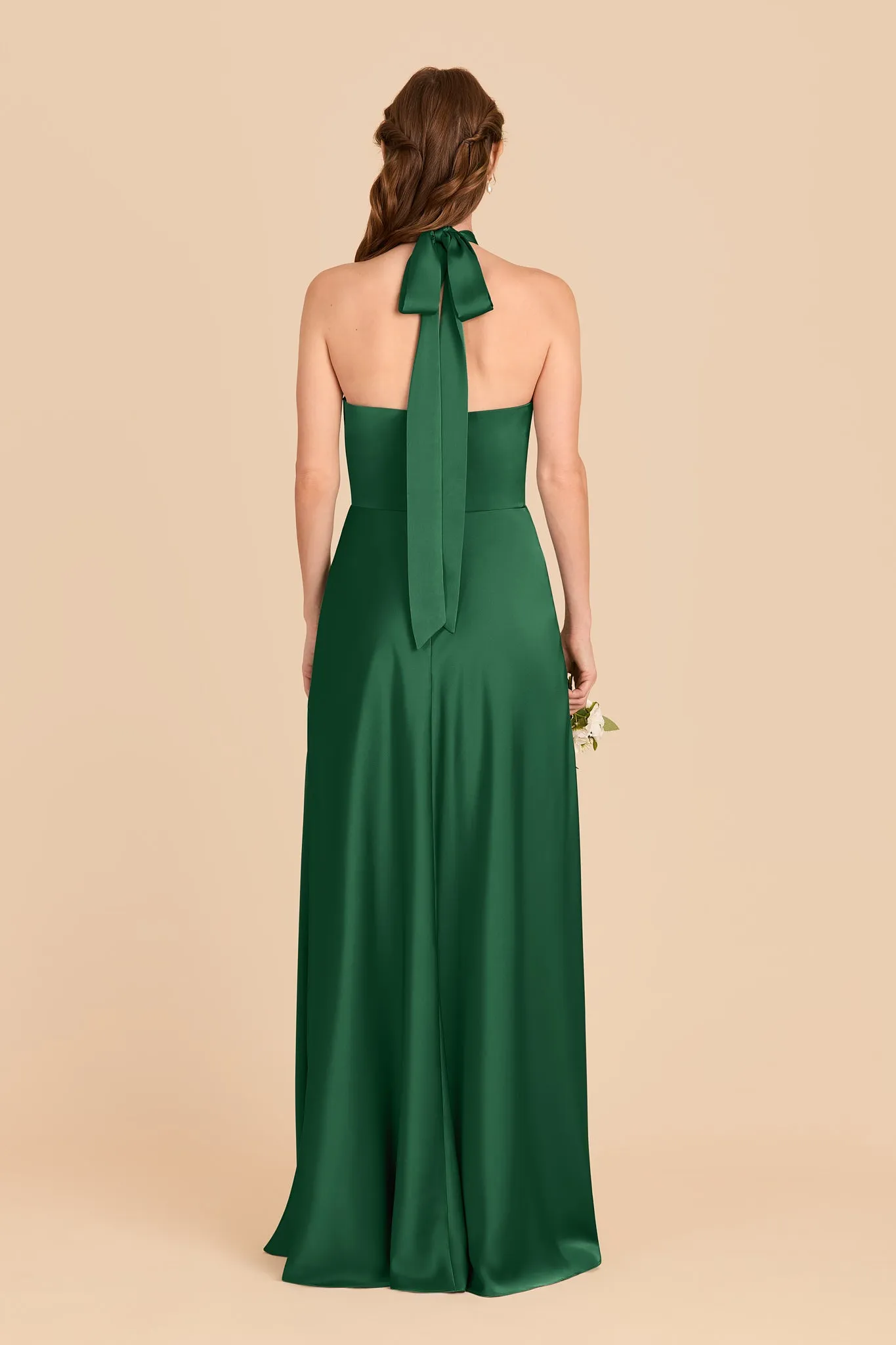 Monica Matte Satin Dress - Forest Green sold by Birdy Grey product image thumbnail 5