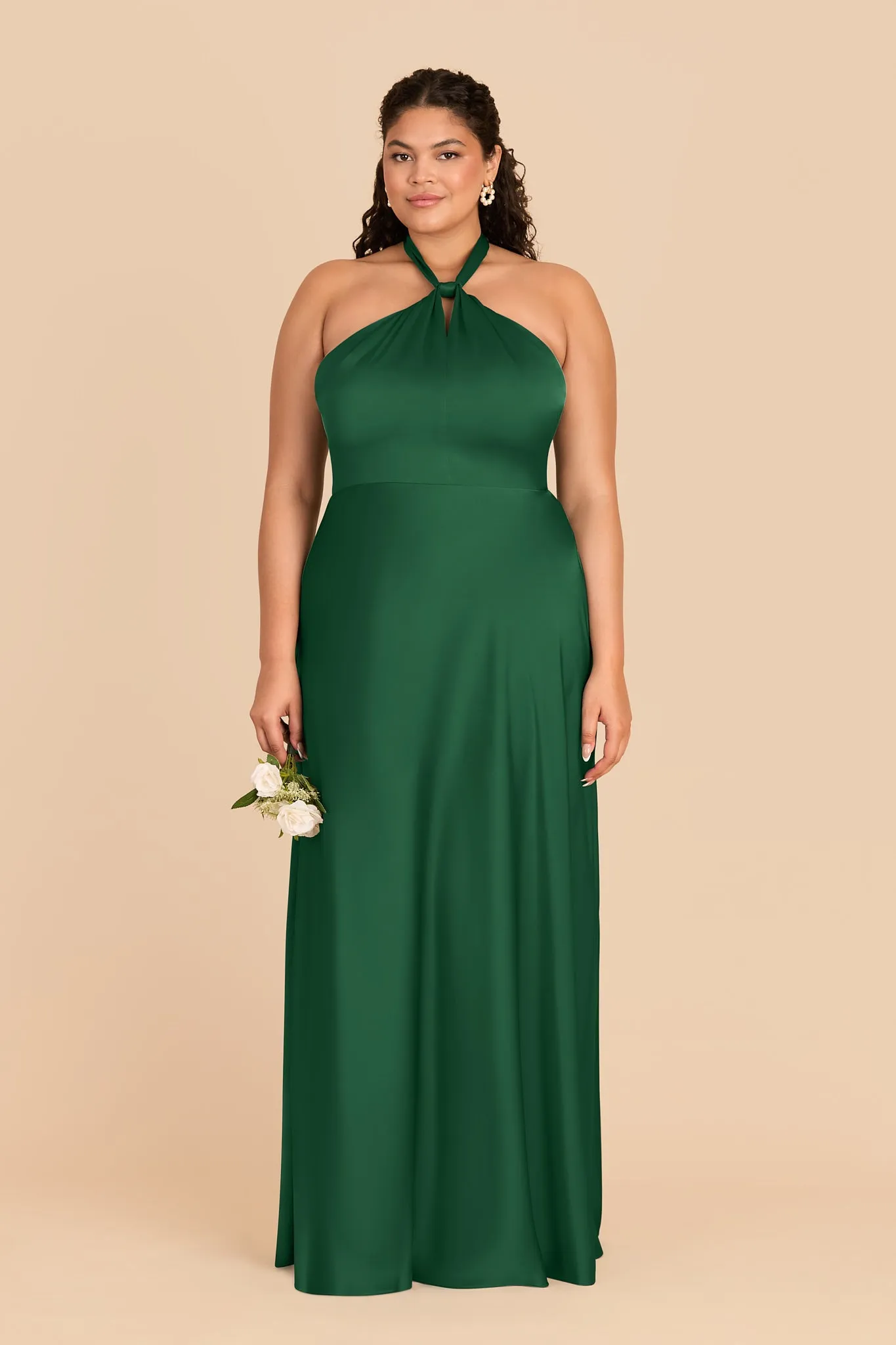 Monica Matte Satin Dress - Forest Green sold by Birdy Grey product image thumbnail 2
