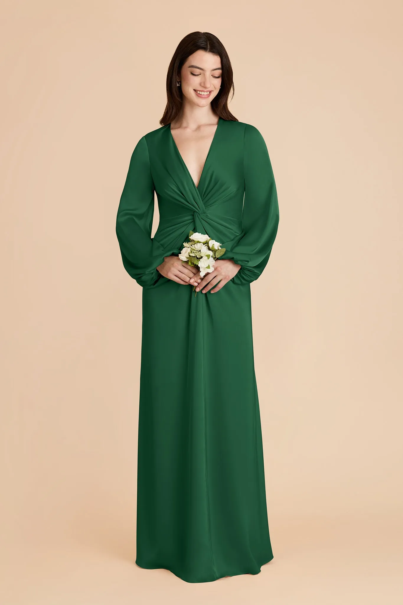 Juniper Matte Satin Dress - Forest Green sold by Birdy Grey product image thumbnail 3