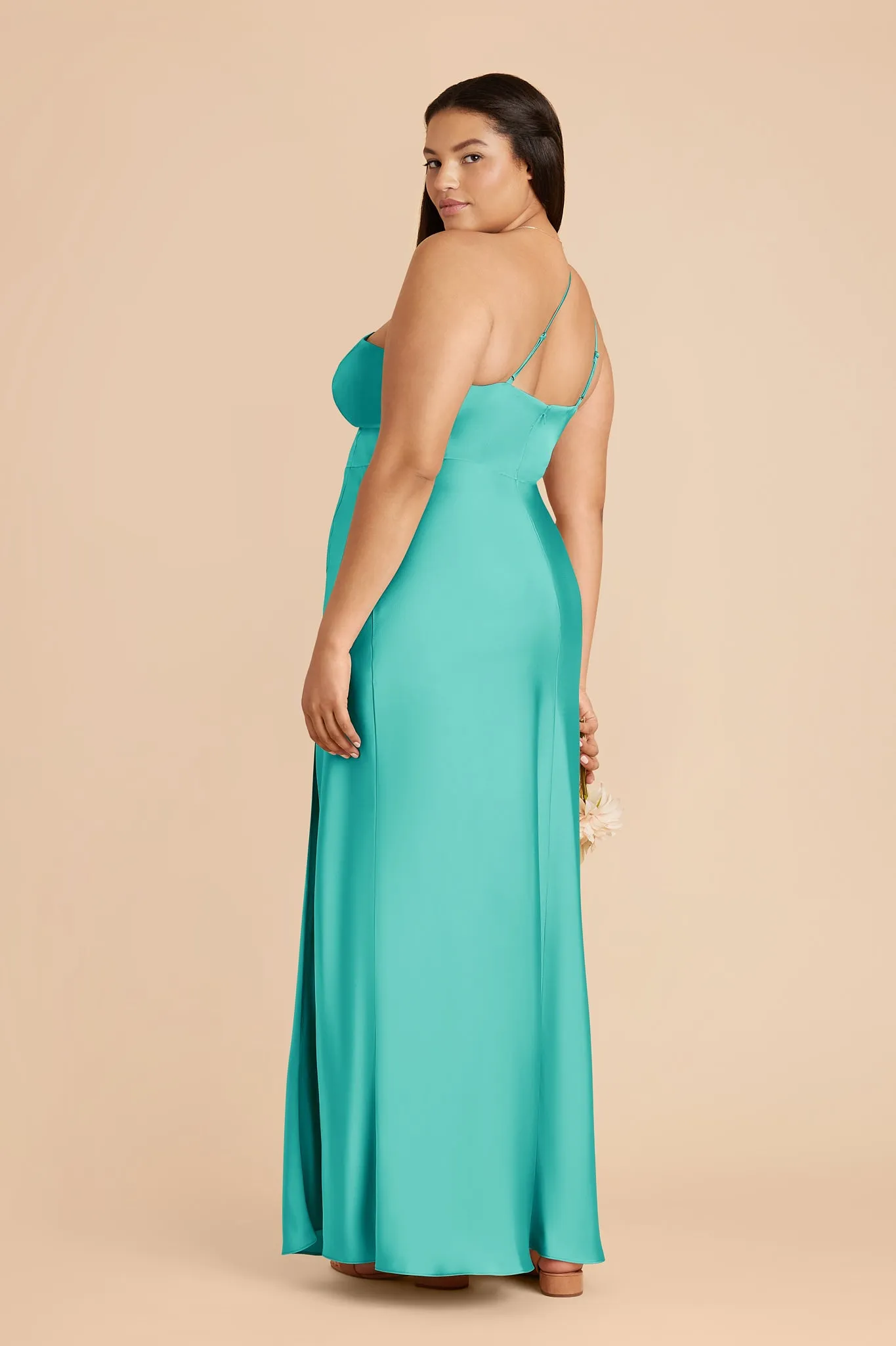 Kensie Matte Satin Dress - Aquamarine sold by Birdy Grey product image thumbnail 5