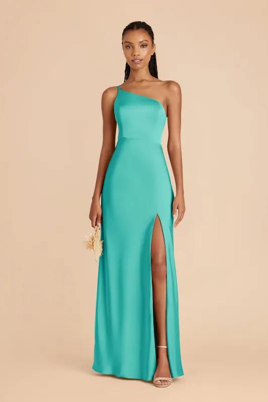 Kensie Matte Satin Dress - Aquamarine made by Birdy Grey