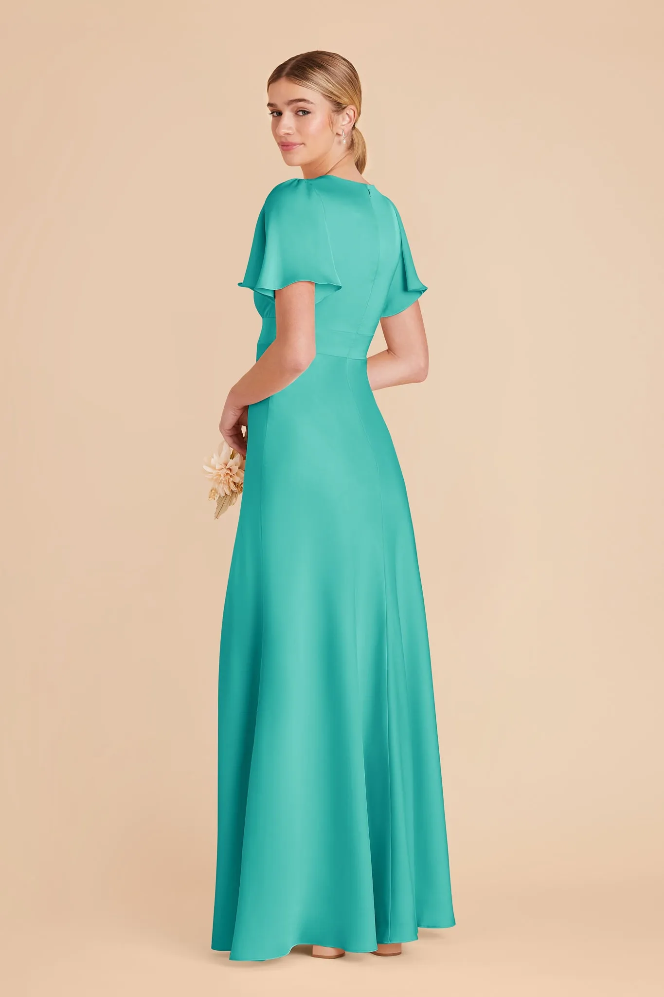Marni Matte Satin Dress - Aquamarine sold by Birdy Grey product image thumbnail 3