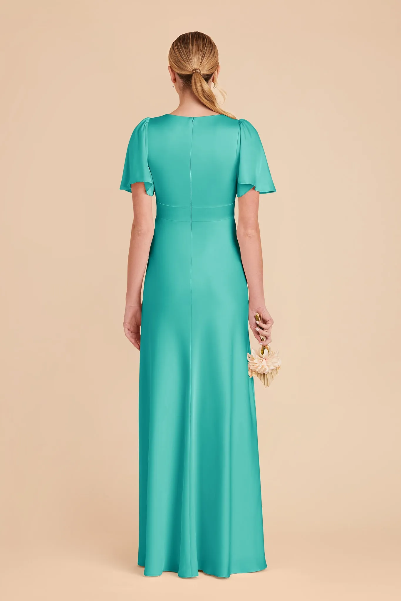 Marni Matte Satin Dress - Aquamarine sold by Birdy Grey product image thumbnail 4
