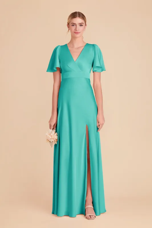 Marni Matte Satin Dress - Aquamarine sold by Birdy Grey