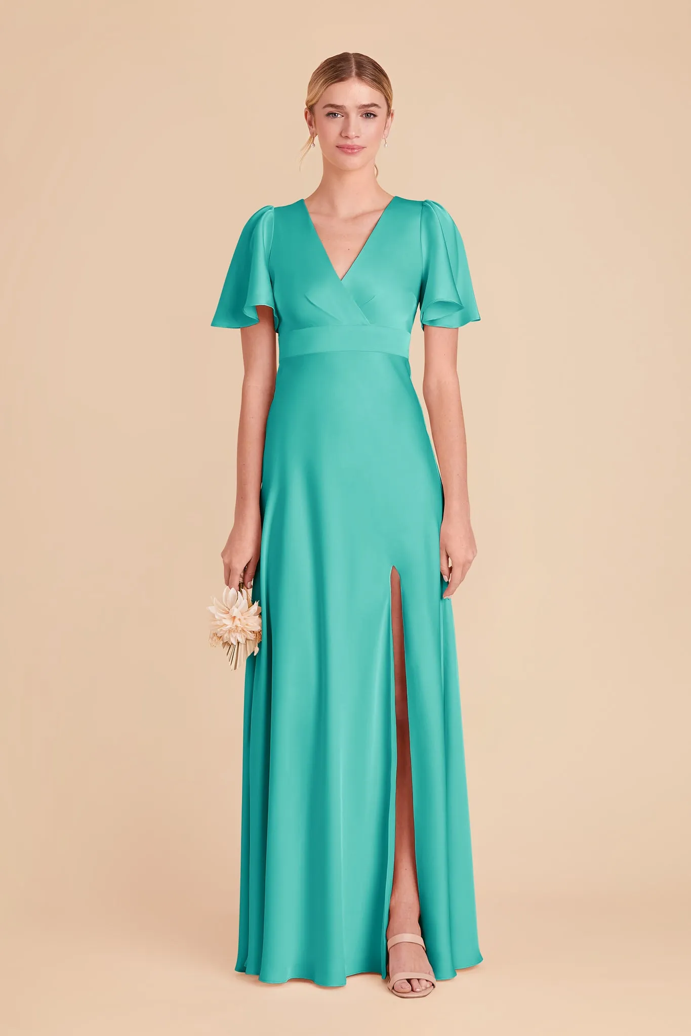 Marni Matte Satin Dress - Aquamarine sold by Birdy Grey