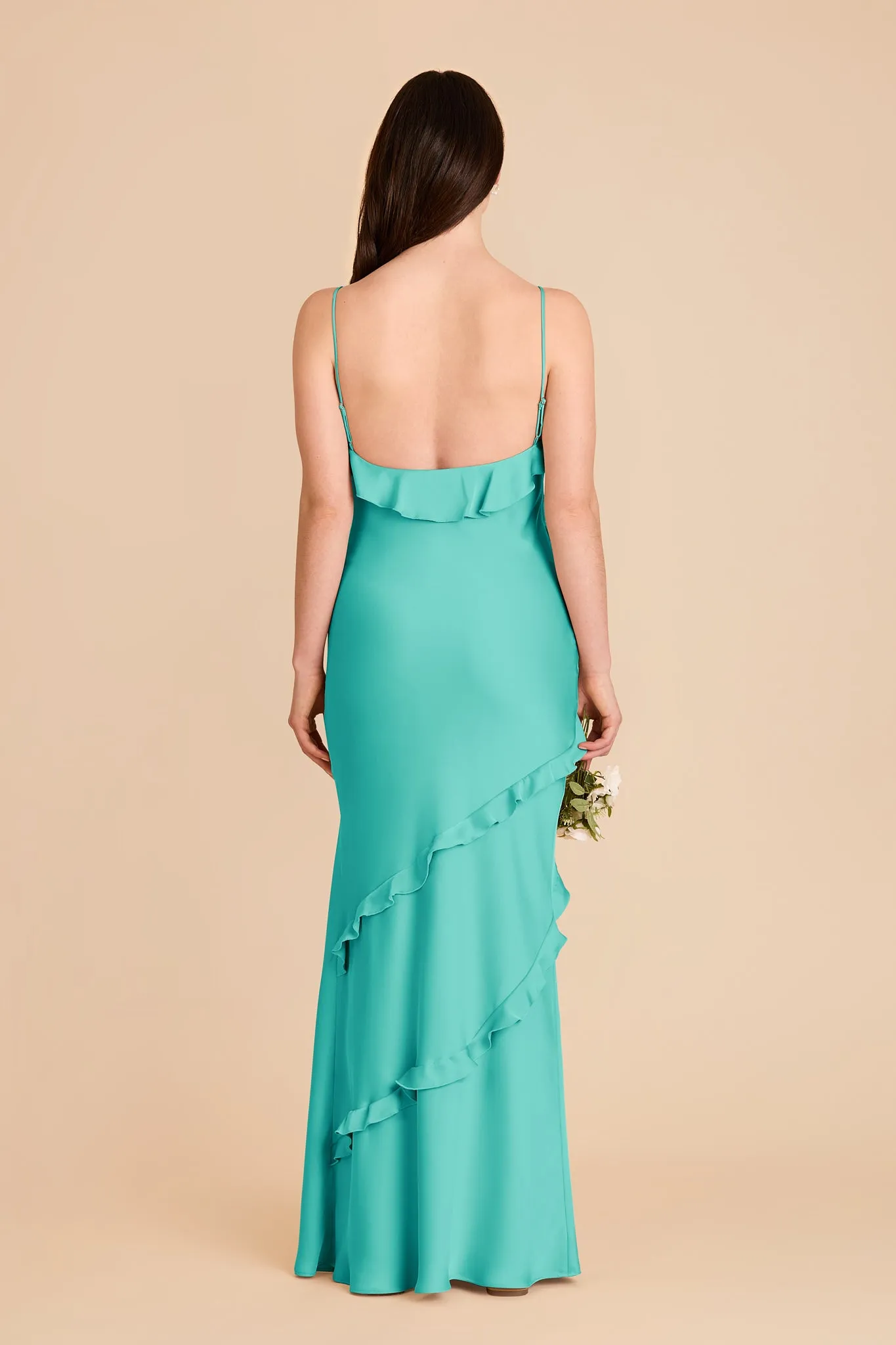 Valentina Matte Satin Dress - Aquamarine sold by Birdy Grey product image thumbnail 5