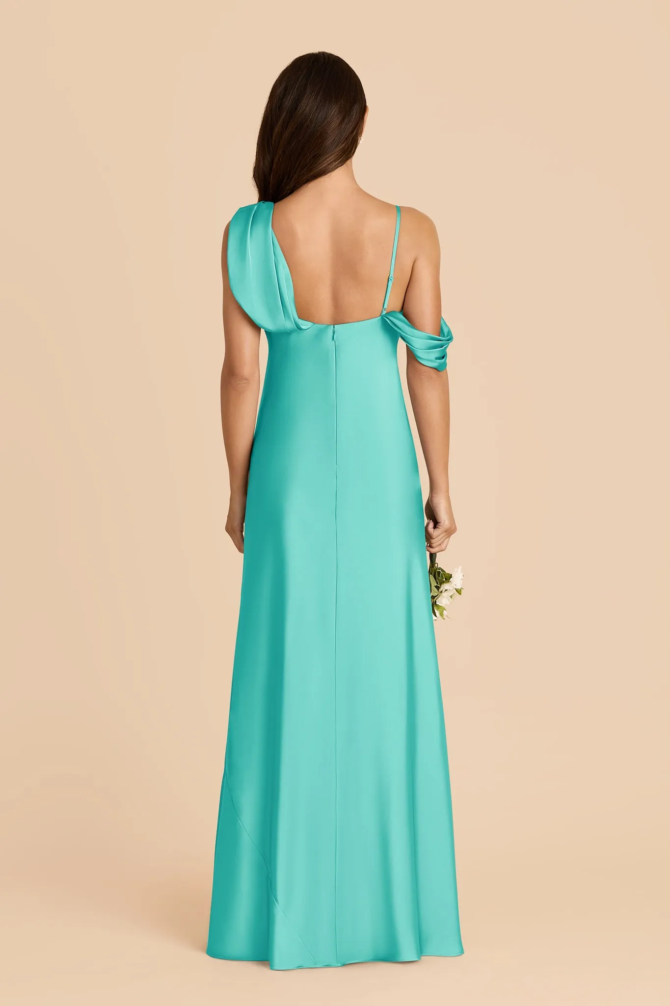 Freya Matte Satin Dress - Aquamarine sold by Birdy Grey product image thumbnail 5