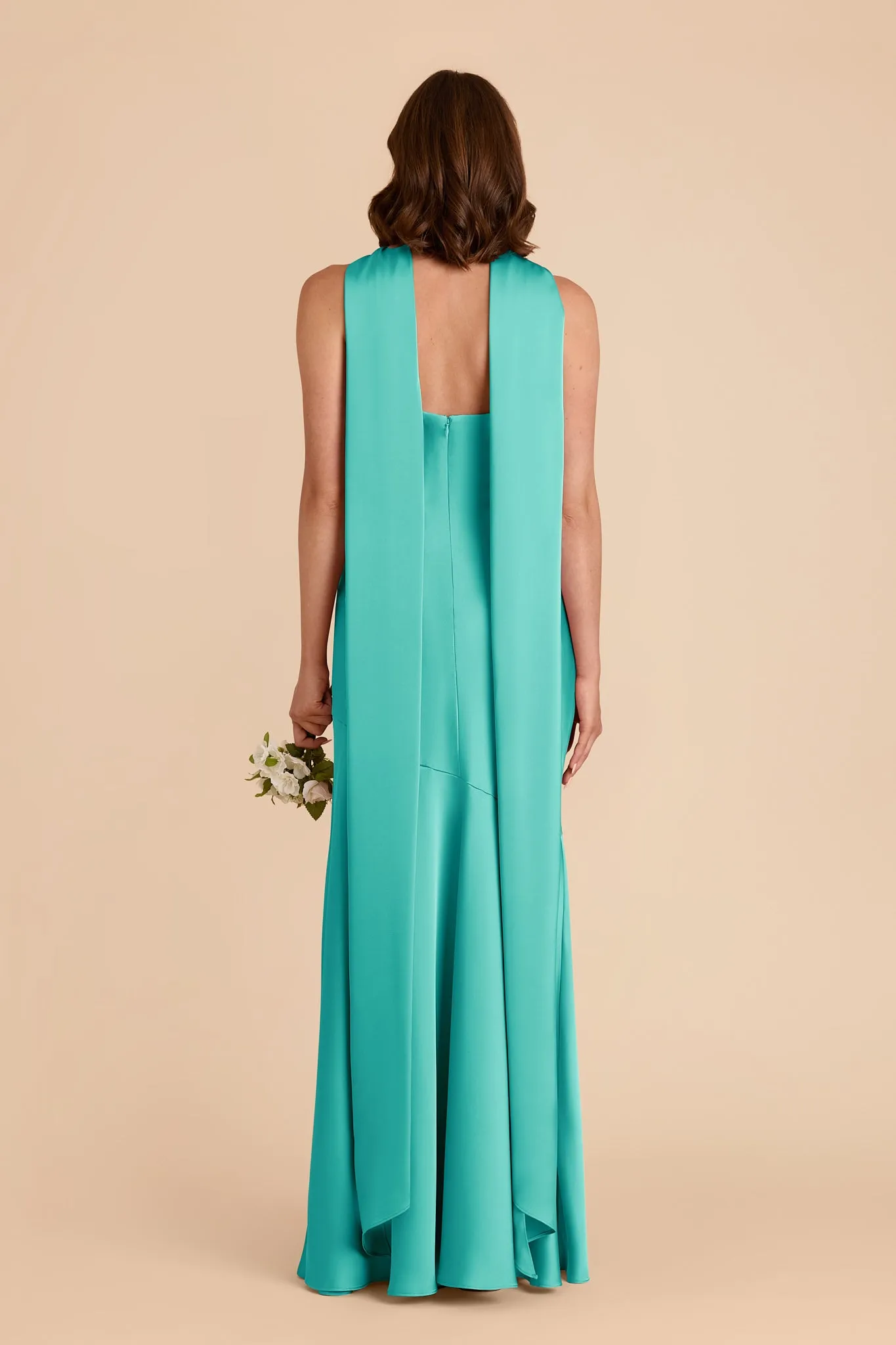 Eileen Matte Satin Dress - Aquamarine sold by Birdy Grey product image thumbnail 5