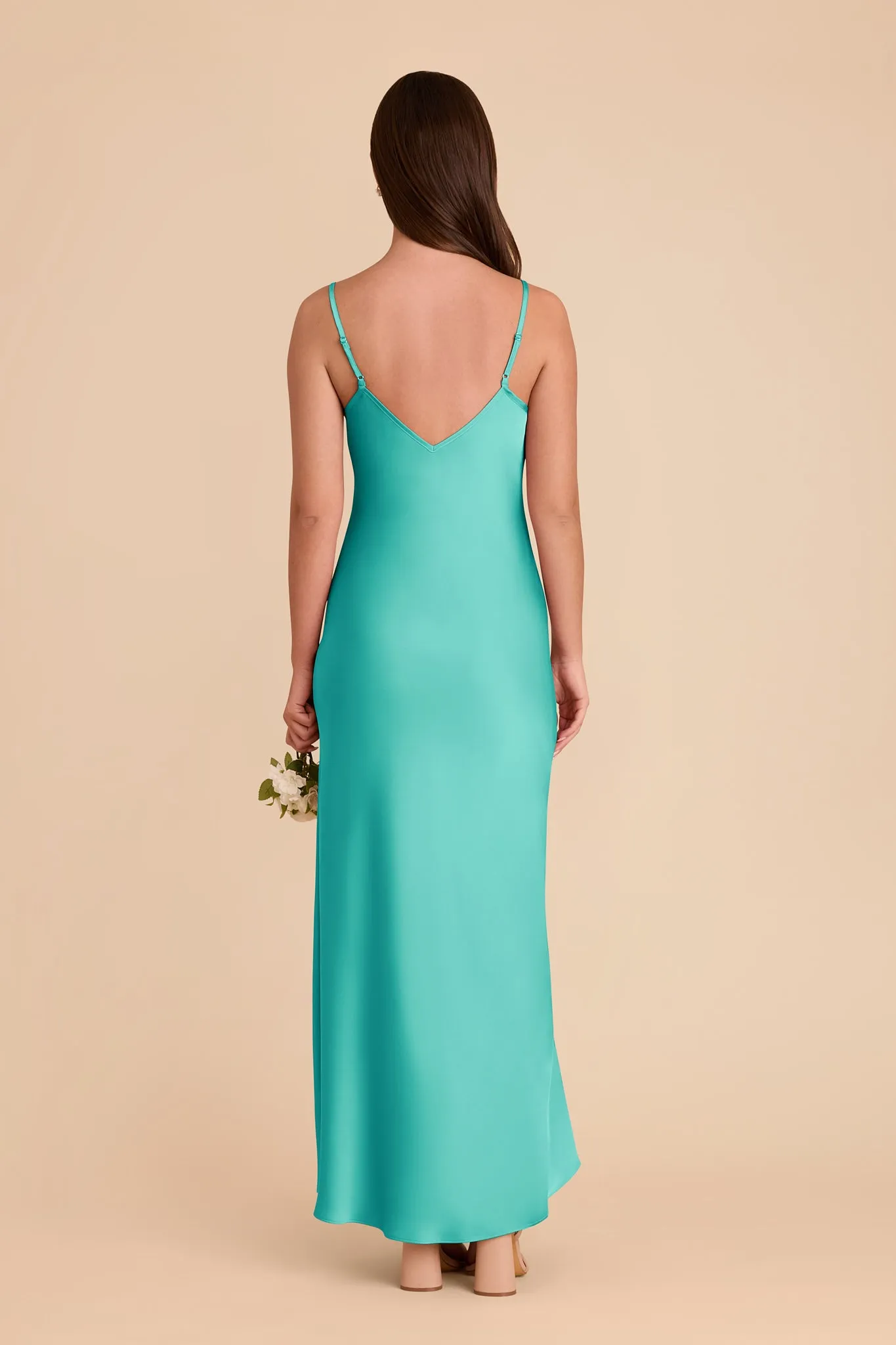 Alice Matte Satin Dress - Aquamarine sold by Birdy Grey product image thumbnail 5