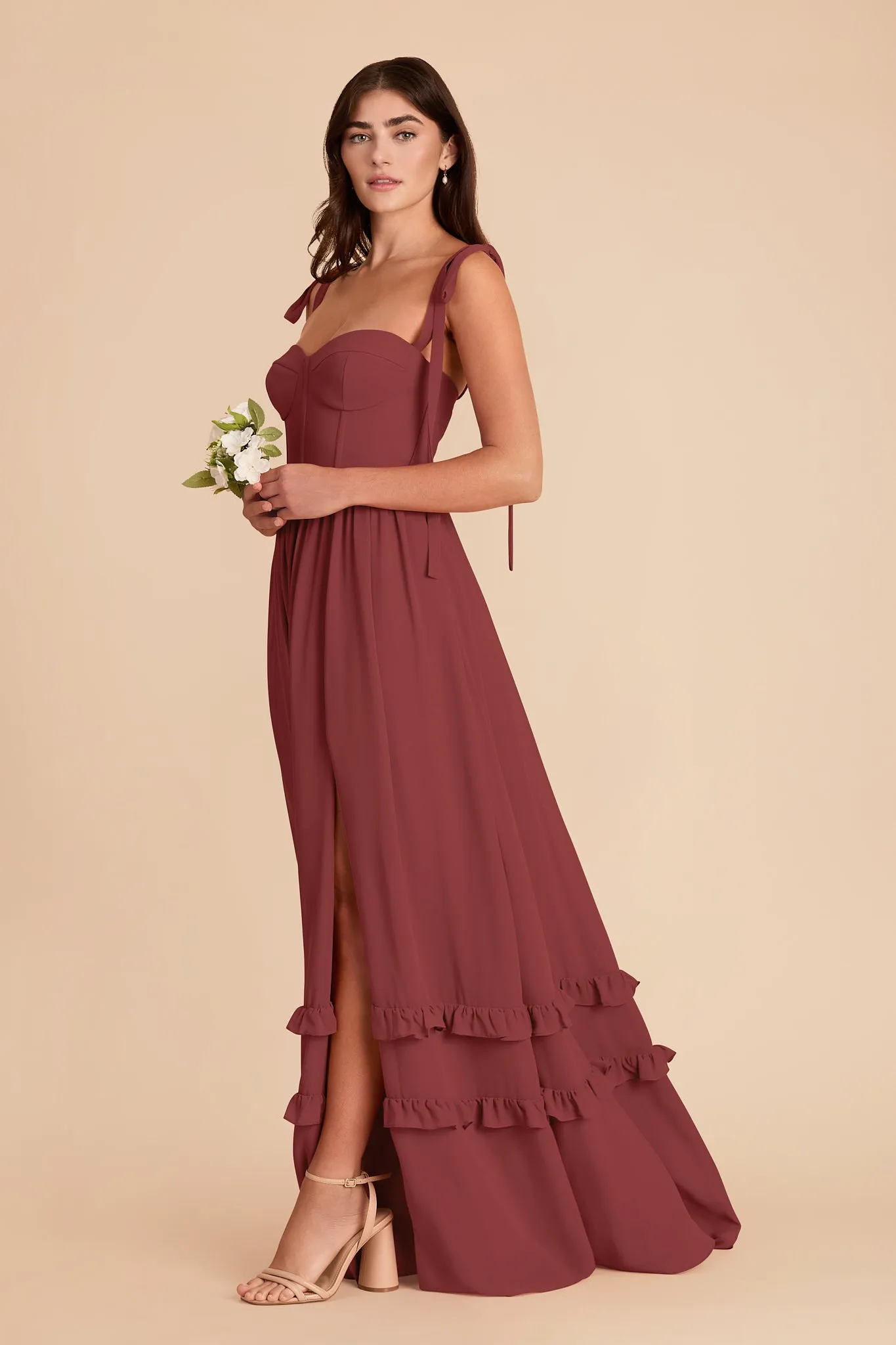 Evelyn Chiffon Dress - Rosewood sold by Birdy Grey product image thumbnail 4