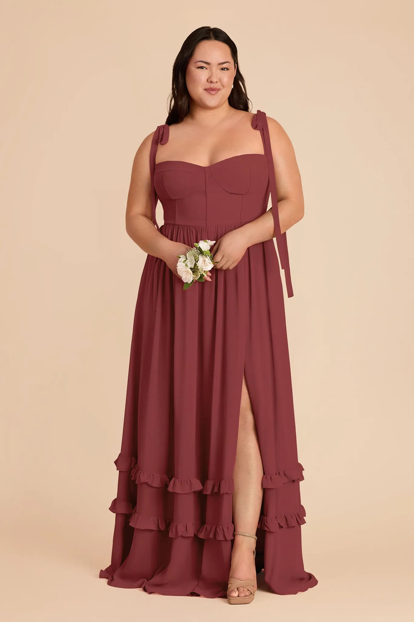 Evelyn Chiffon Dress - Rosewood sold by Birdy Grey product image thumbnail 2