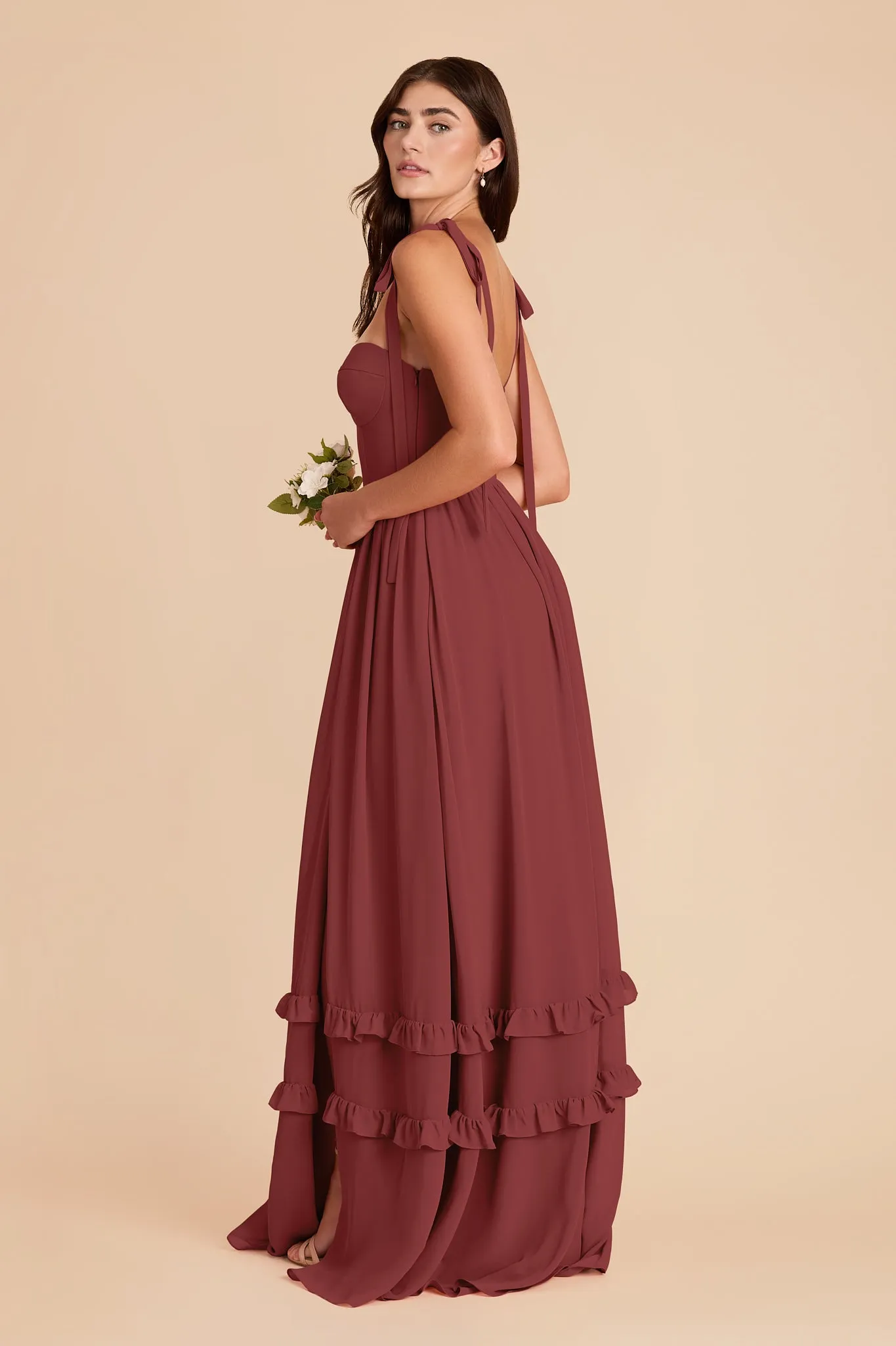 Evelyn Chiffon Dress - Rosewood sold by Birdy Grey product image thumbnail 5