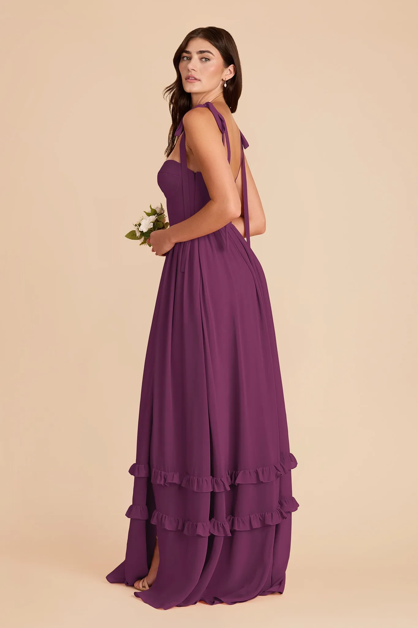 Evelyn Chiffon Dress - Fig sold by Birdy Grey product image thumbnail 5