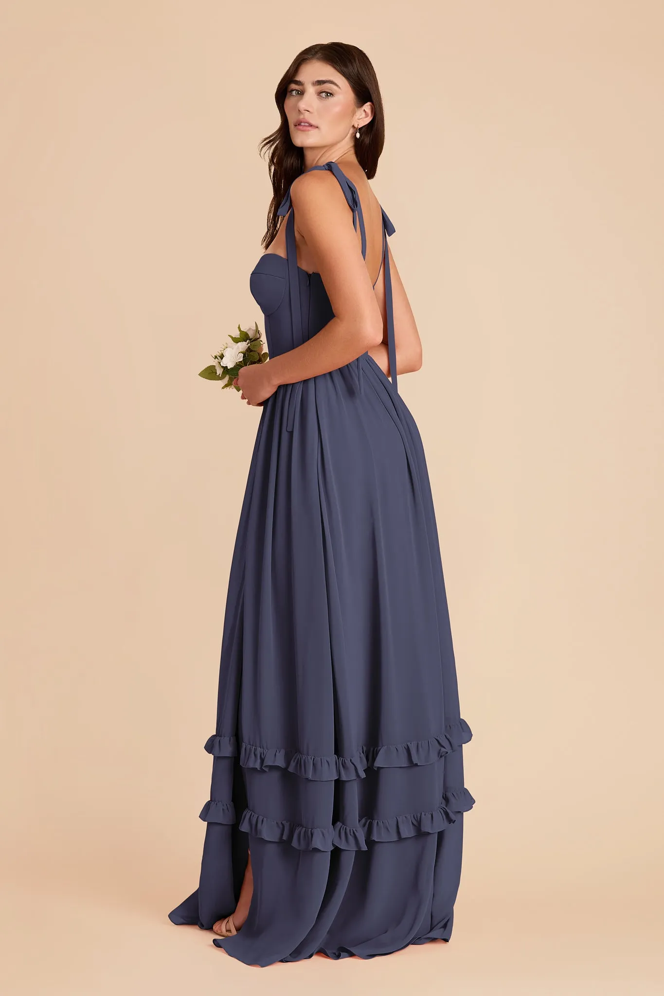 Evelyn Chiffon Dress - Dusk Blue sold by Birdy Grey product image thumbnail 5