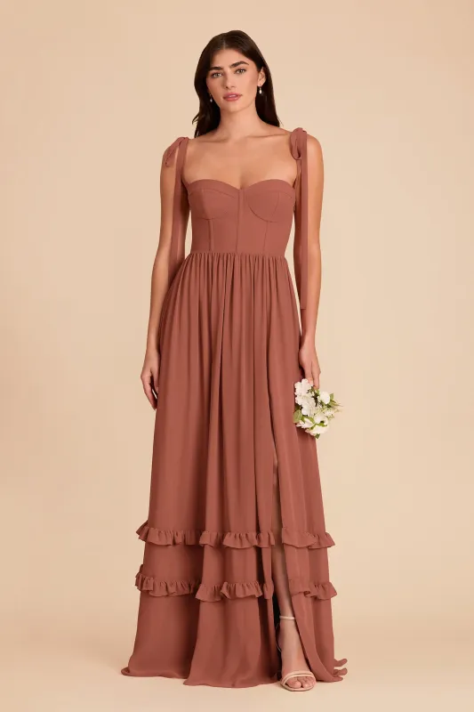 Evelyn Chiffon Dress - Desert Rose made by Birdy Grey