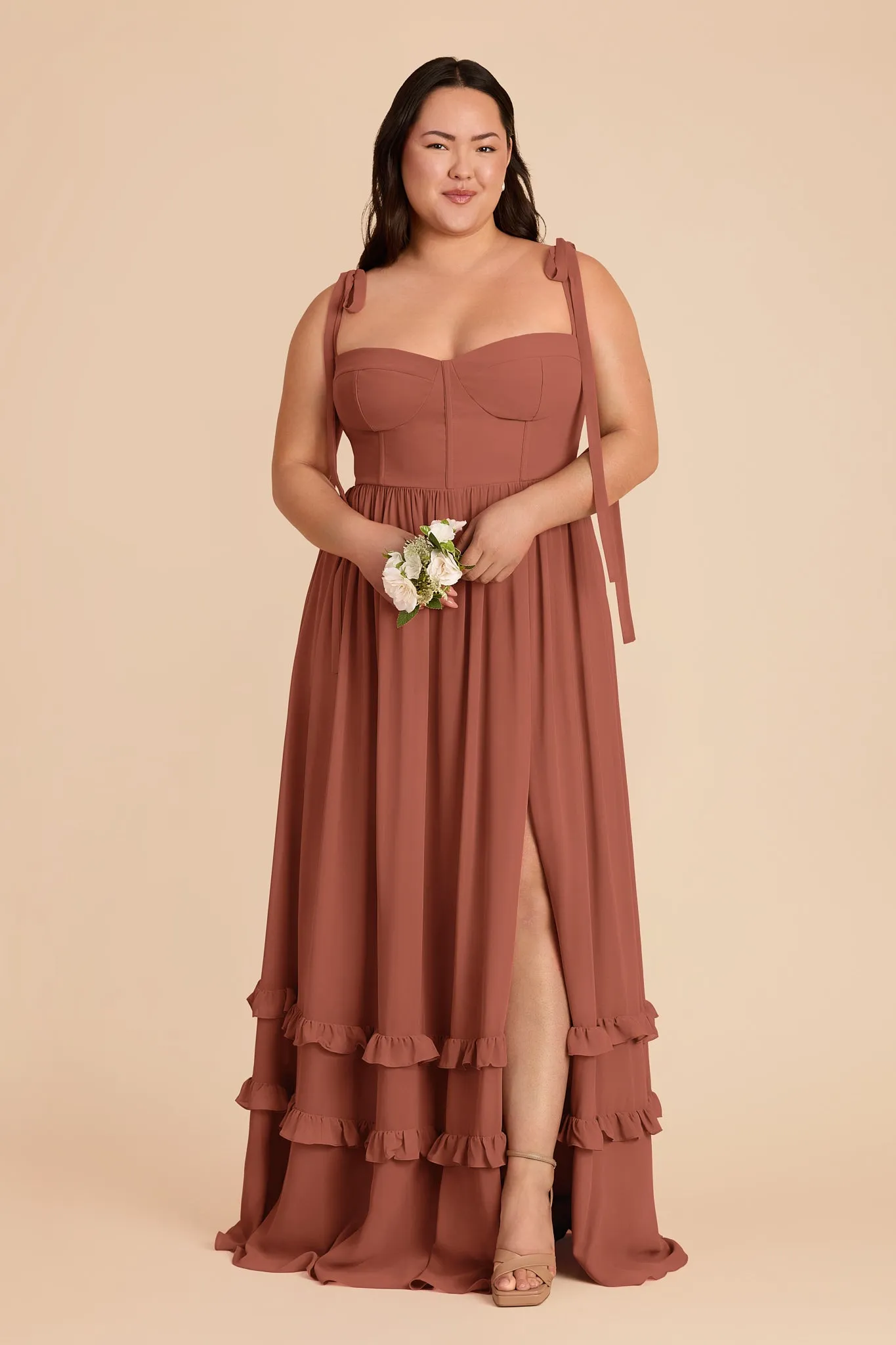 Evelyn Chiffon Dress - Desert Rose sold by Birdy Grey product image thumbnail 2