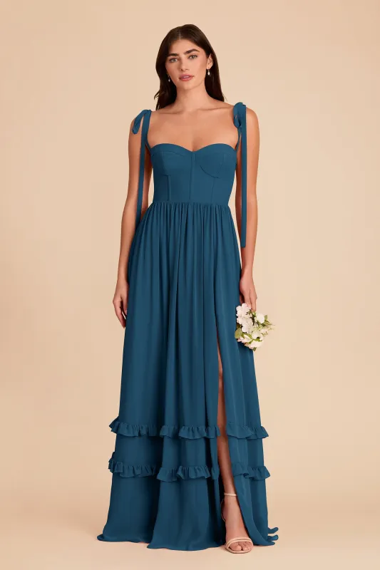 Evelyn Chiffon Dress - Dark Teal made by Birdy Grey