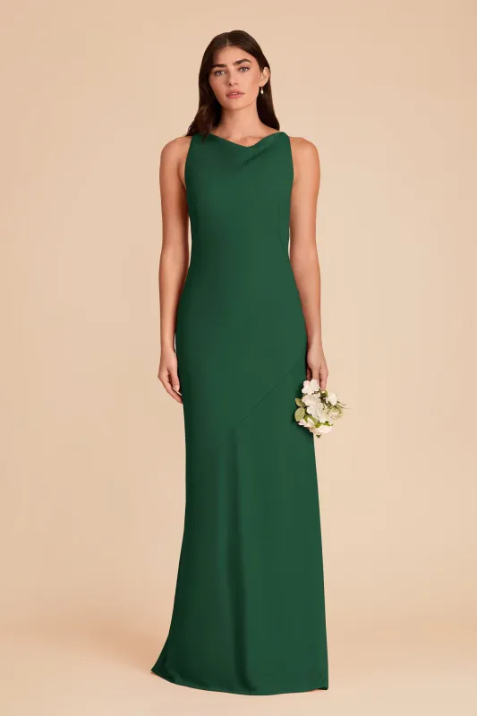 Destiny Chiffon Dress - Forest Green made by Birdy Grey