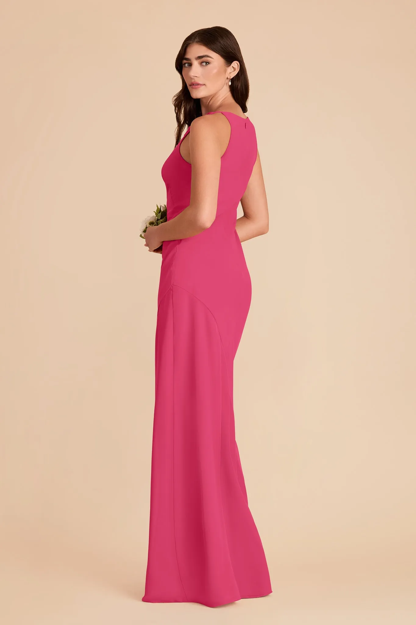 Destiny Chiffon Dress - Fuchsia sold by Birdy Grey product image thumbnail 4