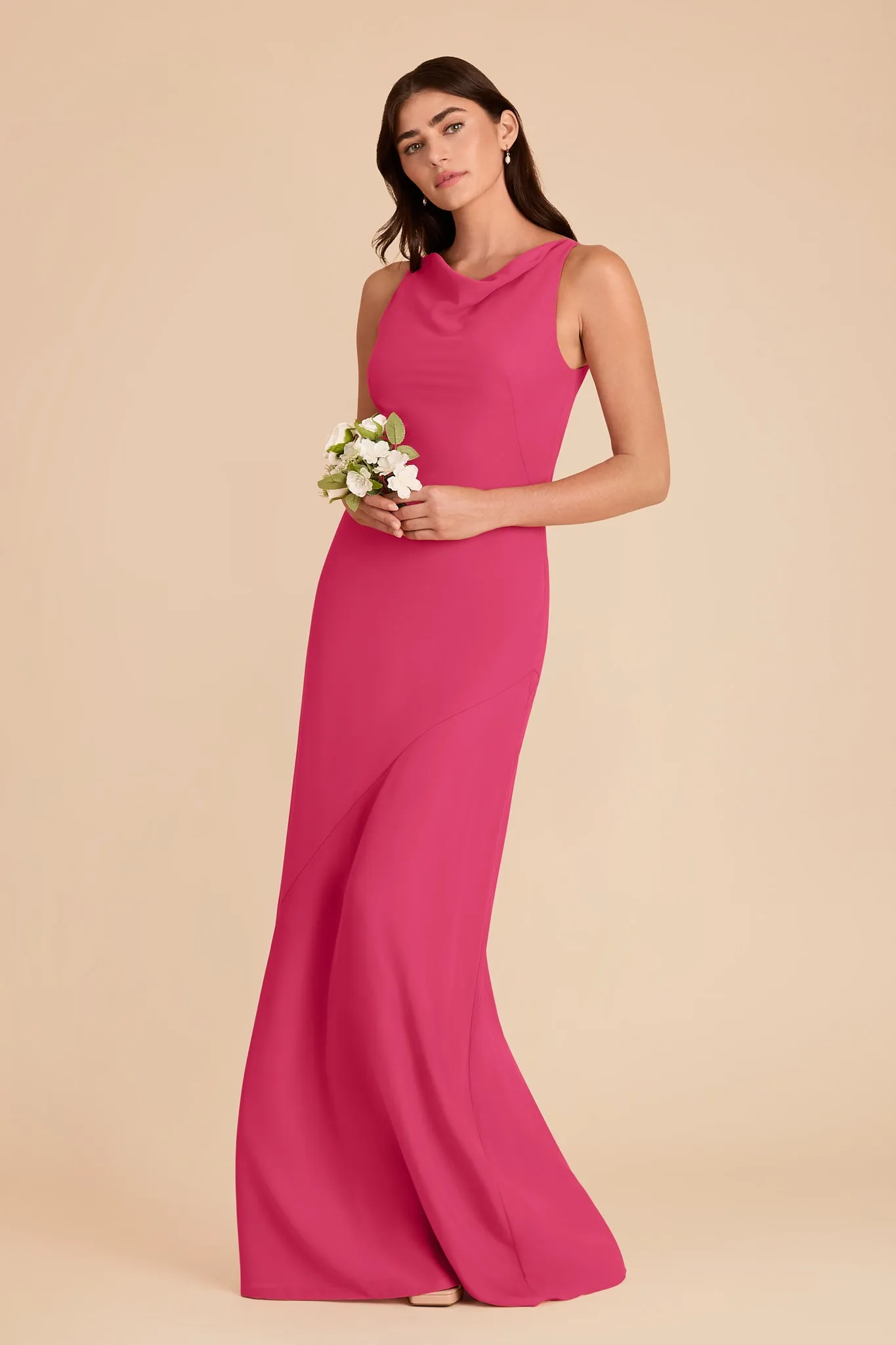 Destiny Chiffon Dress - Fuchsia sold by Birdy Grey product image thumbnail 3