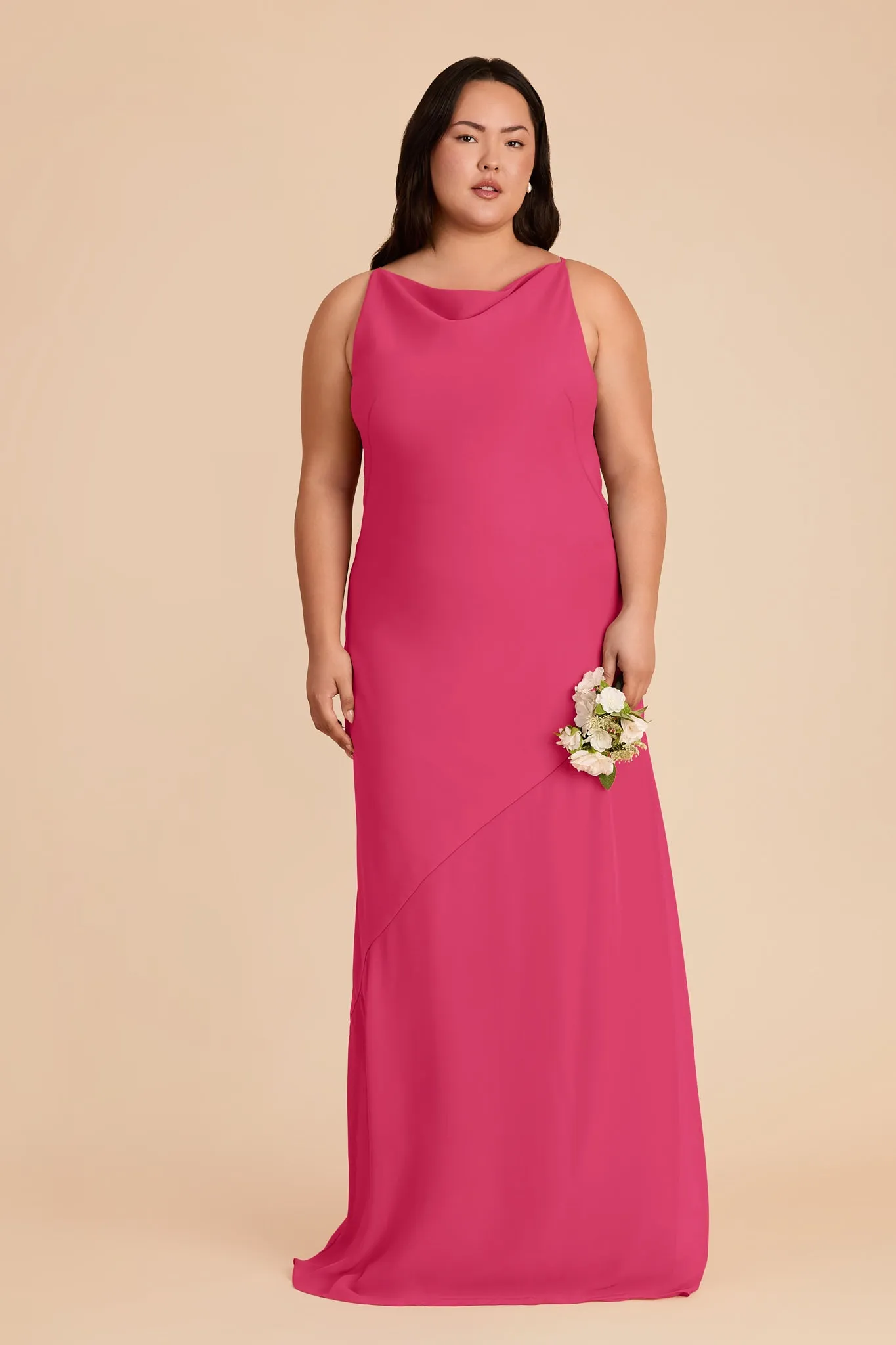 Destiny Chiffon Dress - Fuchsia sold by Birdy Grey product image thumbnail 2