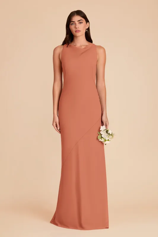 Destiny Chiffon Dress - Terracotta made by Birdy Grey