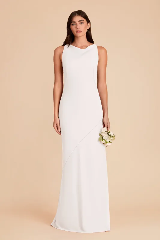 Destiny Chiffon Dress - White made by Birdy Grey