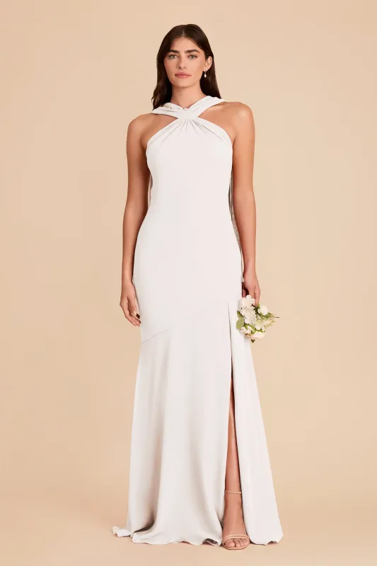 Eileen Chiffon Dress - White made by Birdy Grey