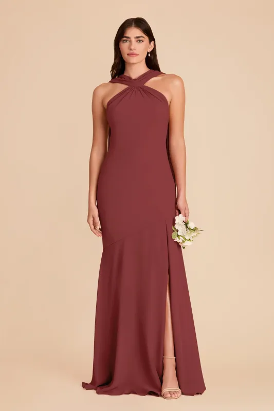 Eileen Chiffon Dress - Rosewood made by Birdy Grey