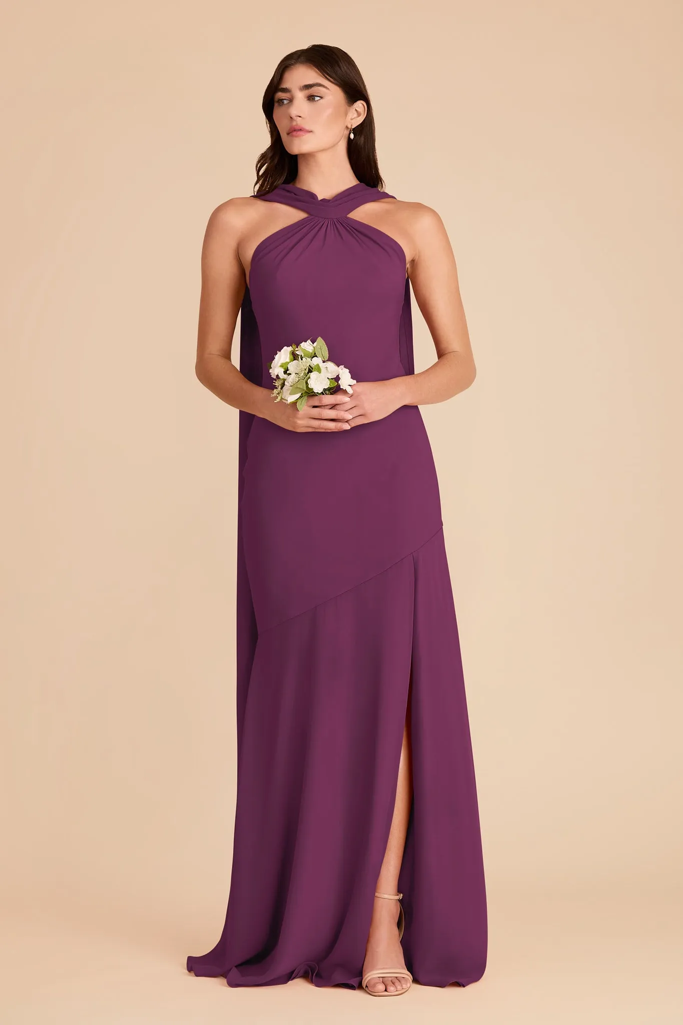 Eileen Chiffon Dress - Fig sold by Birdy Grey product image thumbnail 4