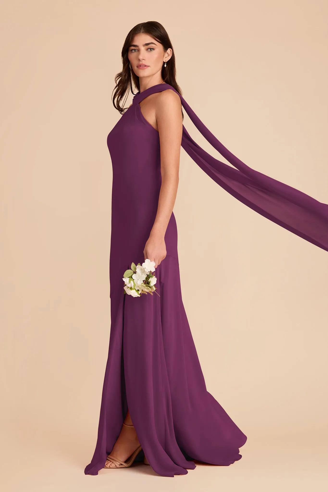 Eileen Chiffon Dress - Fig sold by Birdy Grey product image thumbnail 3