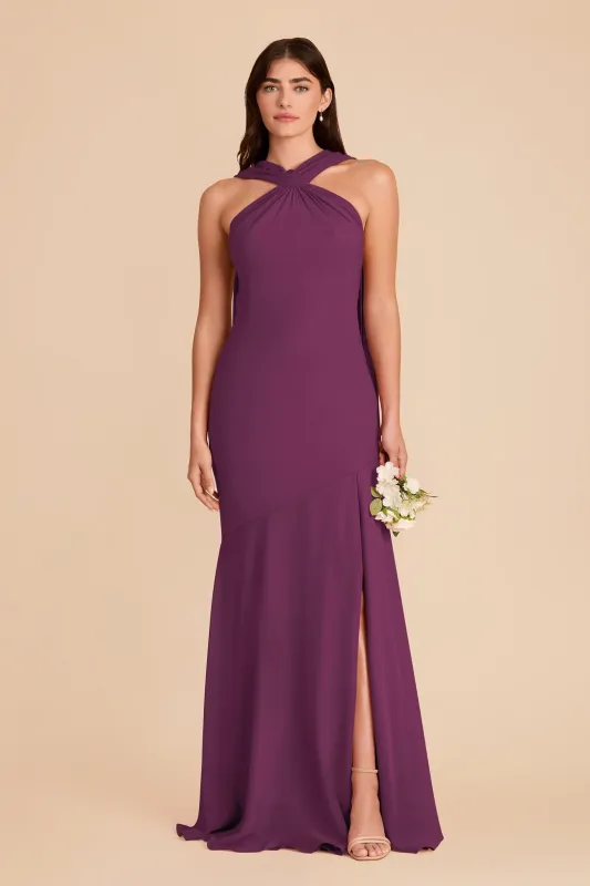 Eileen Chiffon Dress - Fig made by Birdy Grey