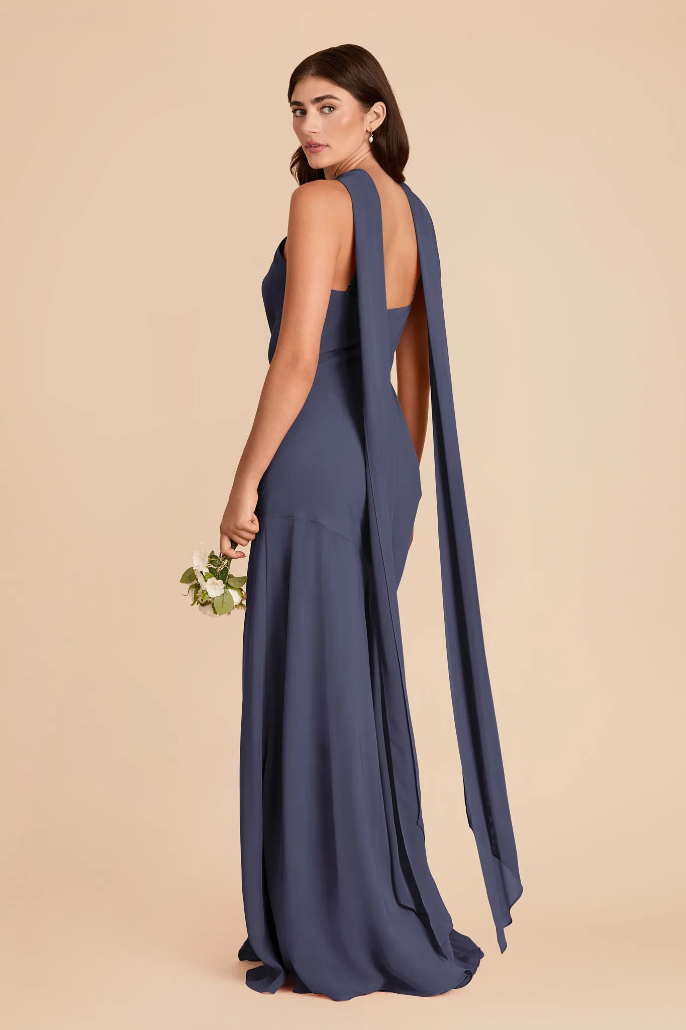 Eileen Chiffon Dress - Dusk Blue sold by Birdy Grey product image thumbnail 5