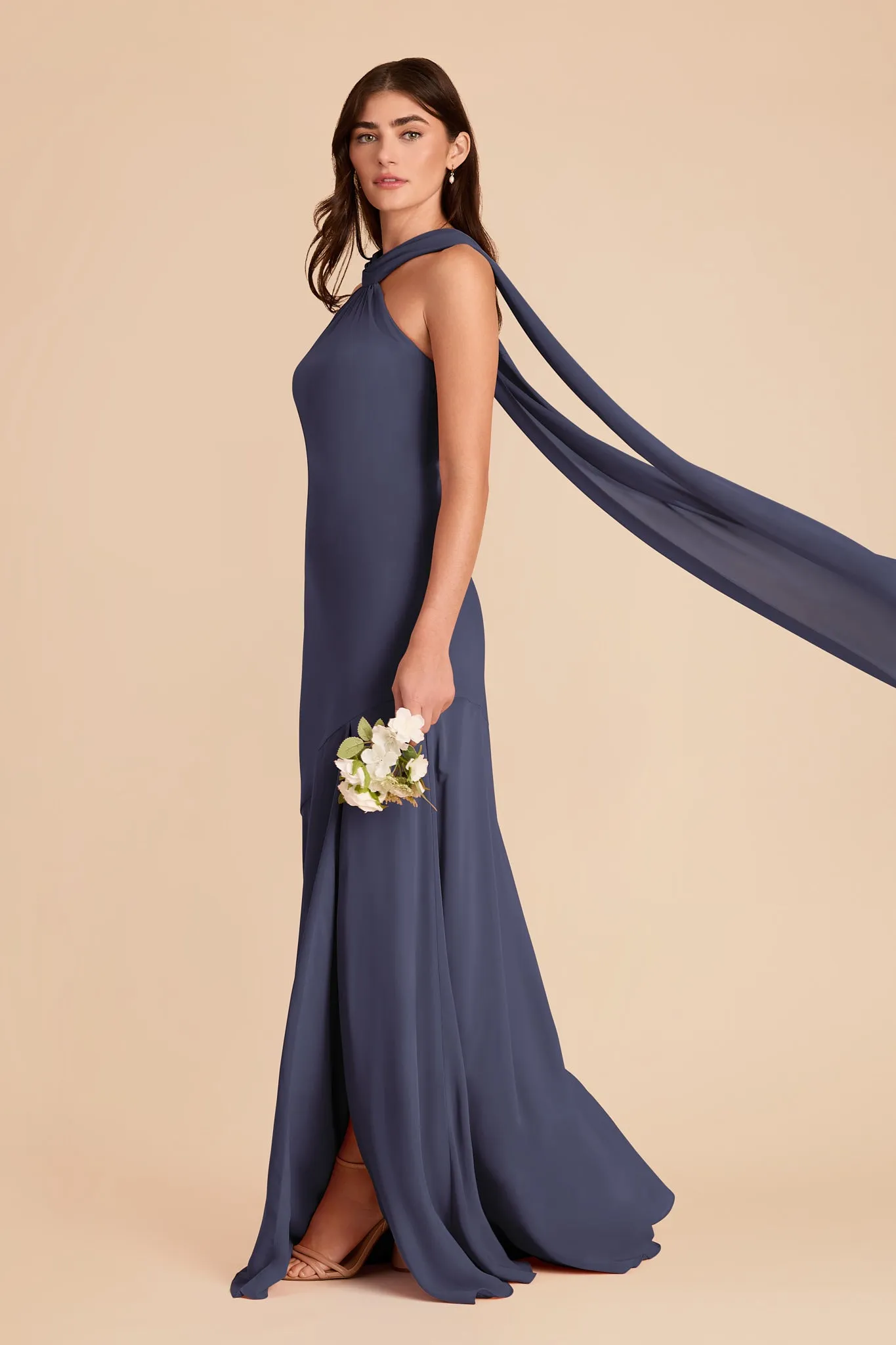 Eileen Chiffon Dress - Dusk Blue sold by Birdy Grey product image thumbnail 3