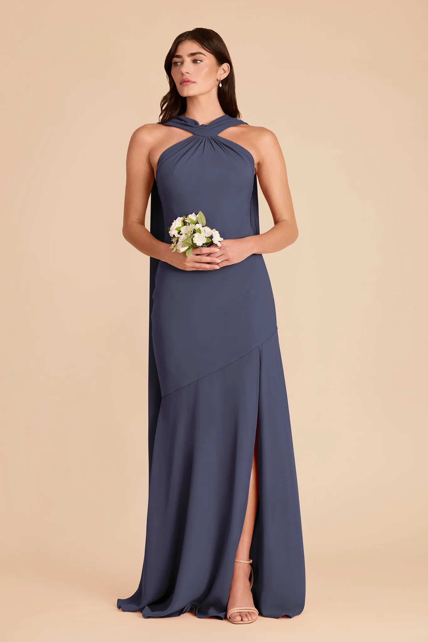 Eileen Chiffon Dress - Dusk Blue sold by Birdy Grey product image thumbnail 4