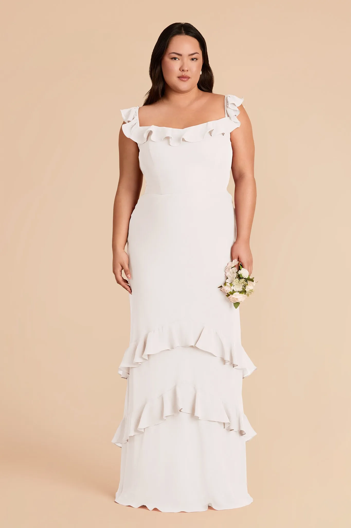 Luna Chiffon Dress - White sold by Birdy Grey product image thumbnail 2