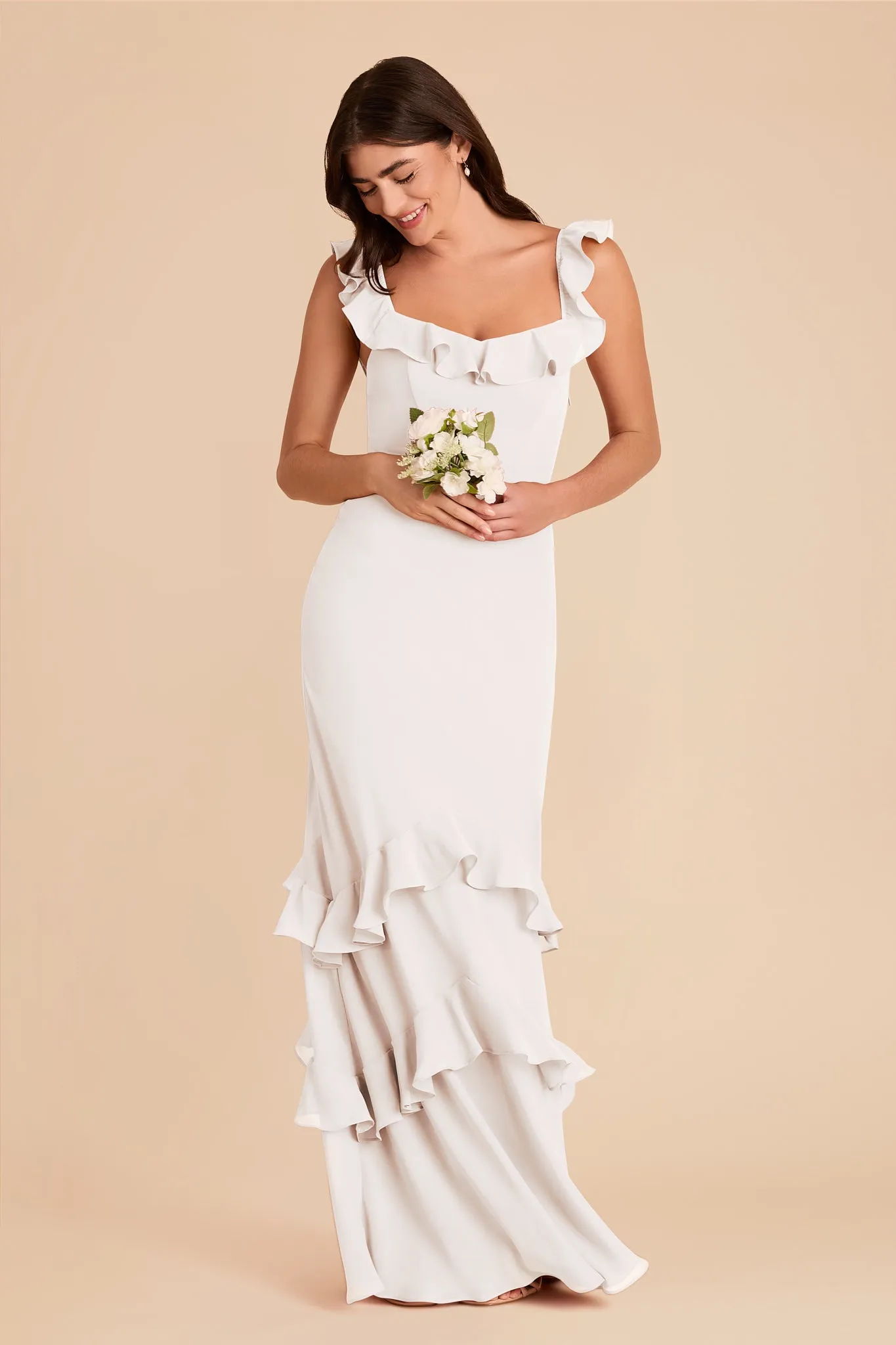 Luna Chiffon Dress - White sold by Birdy Grey product image thumbnail 3