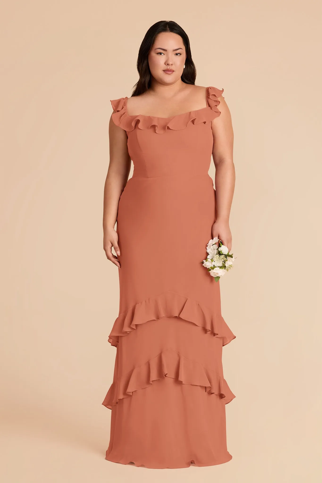 Luna Chiffon Dress - Terracotta sold by Birdy Grey product image thumbnail 2