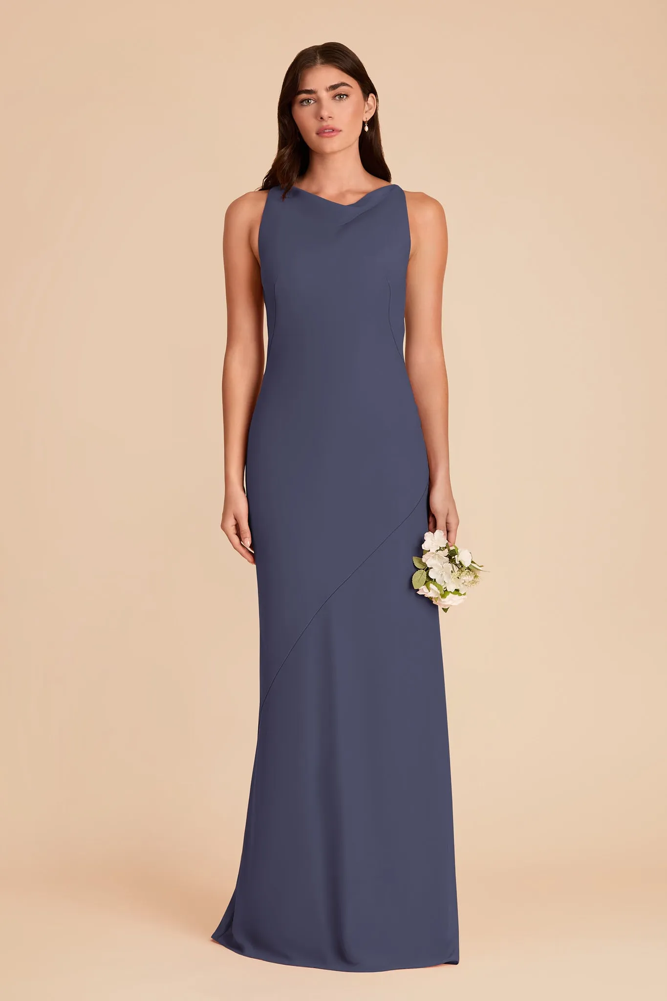 Destiny Chiffon Dress - Dusk Blue sold by Birdy Grey