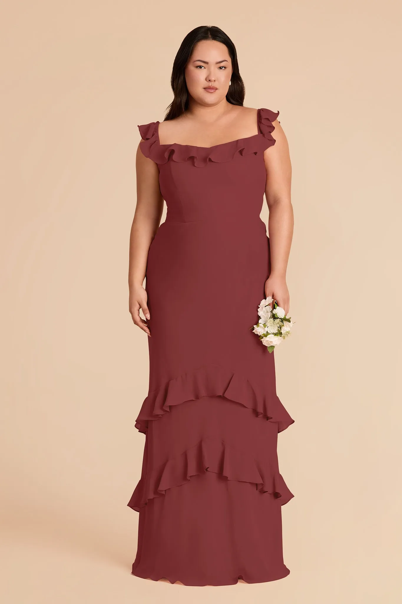 Luna Chiffon Dress - Rosewood sold by Birdy Grey product image thumbnail 2